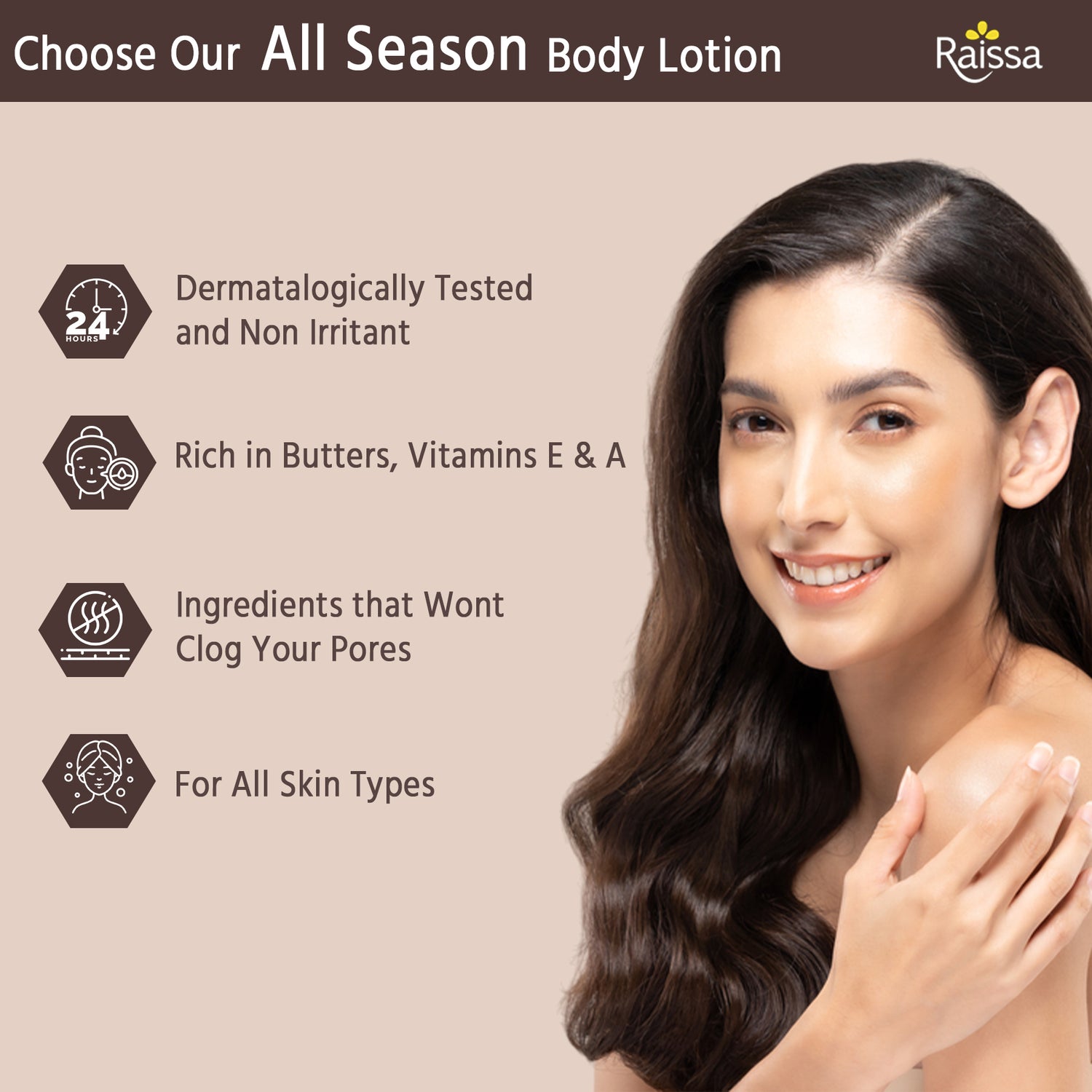 Raissa Butter Soft Body Lotion for Intense Moisture with Cocoa & Shea