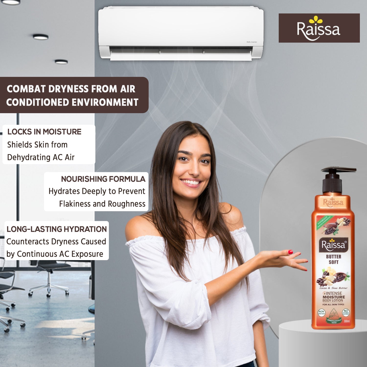 Raissa Butter Soft Body Lotion for Intense Moisture with Cocoa & Shea