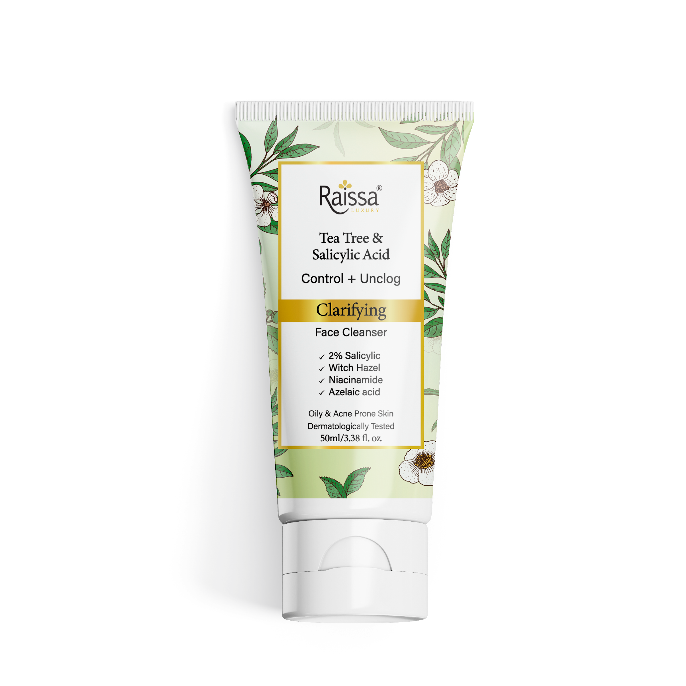 Clarifying Face Cleanser for Clear Skin with Salicylic Acid & Tea Tree