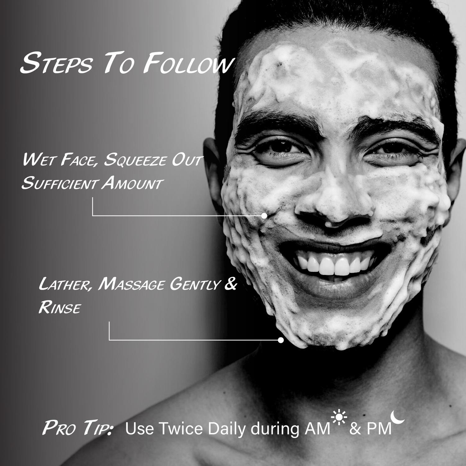 Raissa Men’s Detox Glow Charcoal Face Cleanser with Niacinamide & Cica