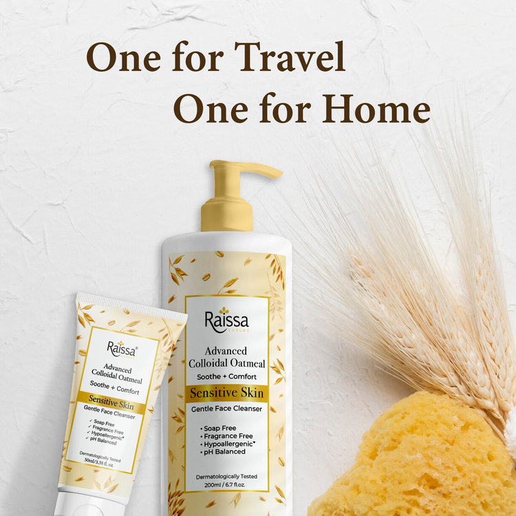 Raissa Sensitive Skin Face Cleanser for Gentle Calm with Colloidal Oatmeal & Hypoallergenic Formula
