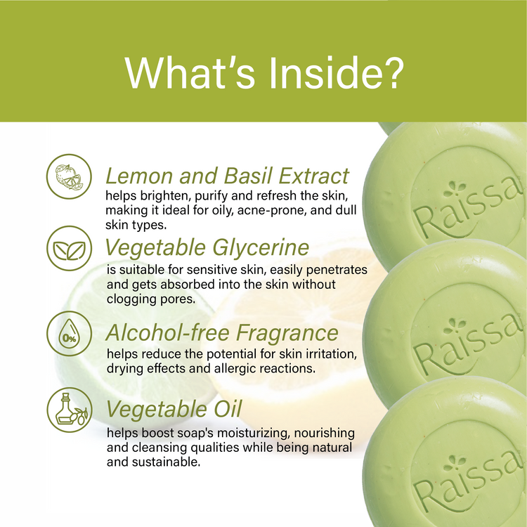 Raissa Refreshing Soap - Lime & Lemon, 85g