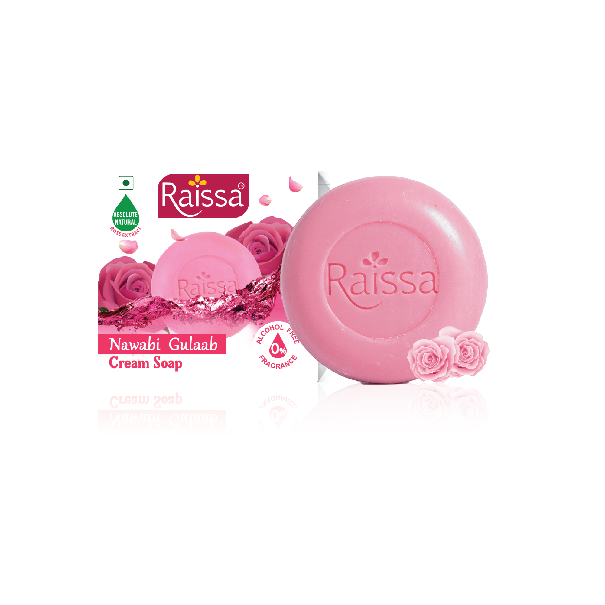 Raissa Cream Soap - Nawabi Gulaab, 85g