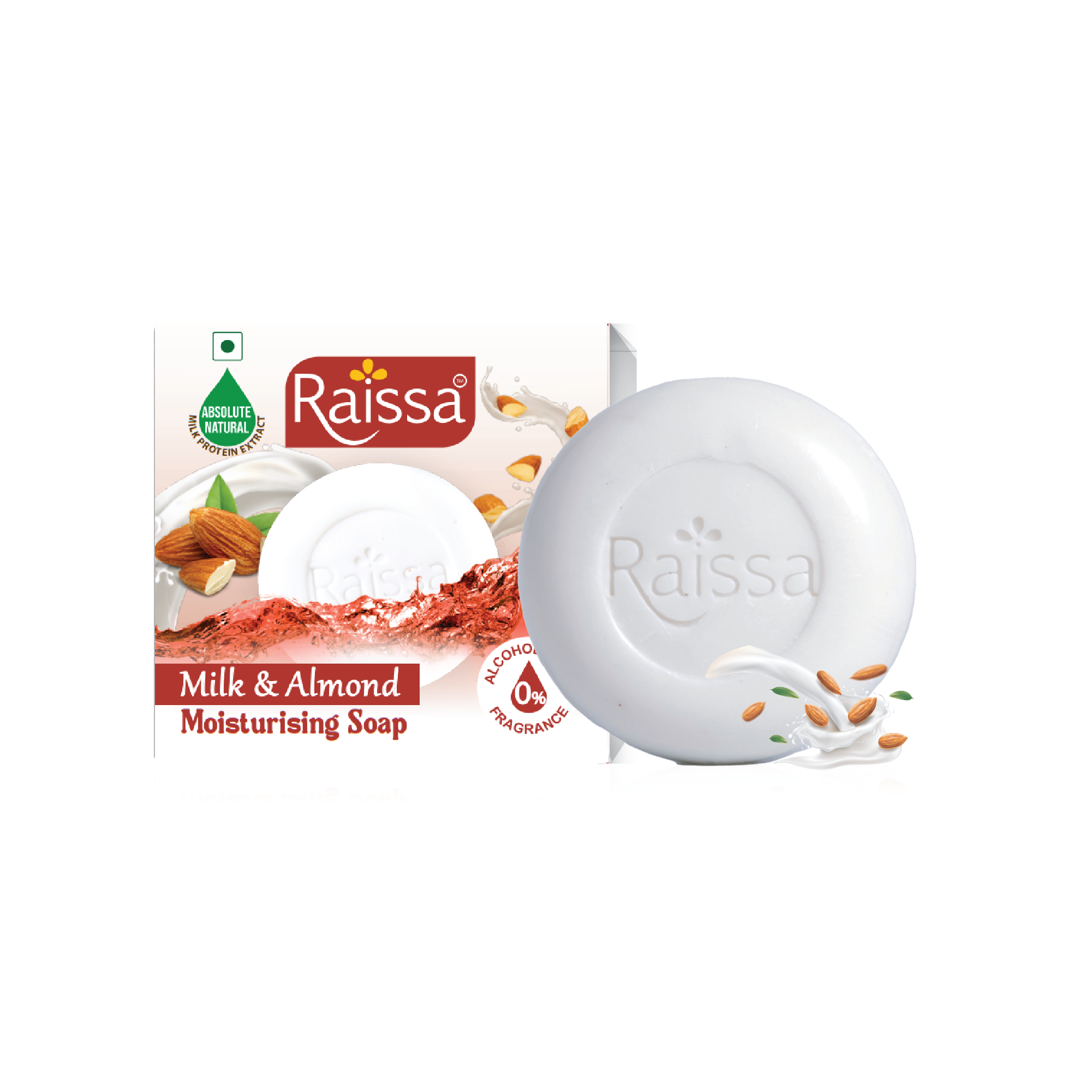 Raissa Moisturising Soap - Milk & Almond, 85g