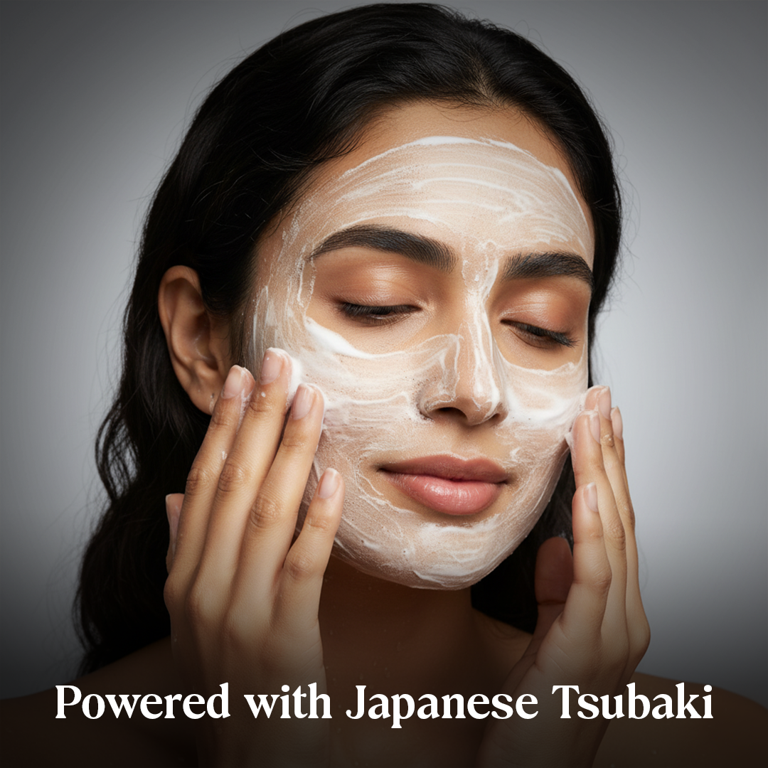 Japanese Tsubaki Brightening Face Cleanser with Kojic Acid & Niacinamide