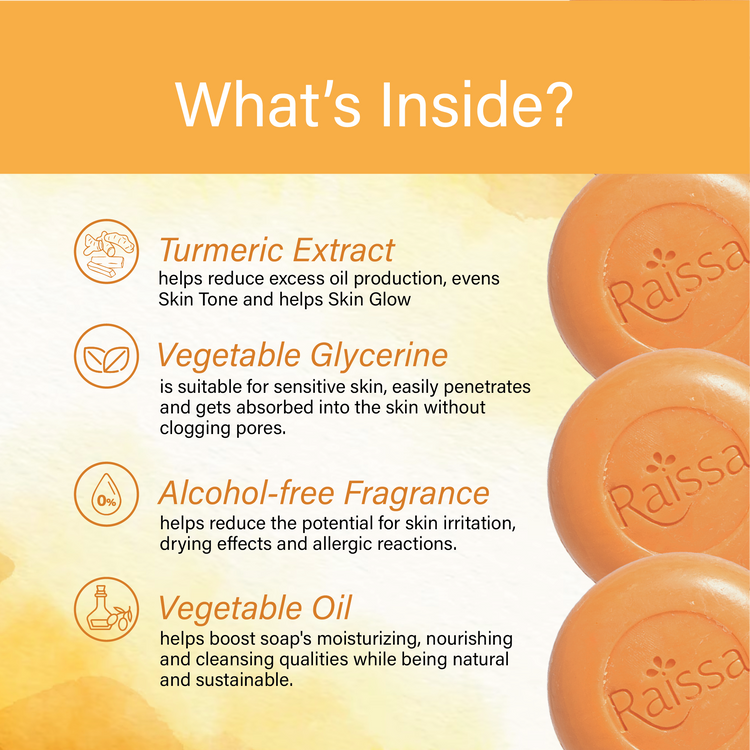 Raissa Glow Soap - Haldi Chandan, 85g