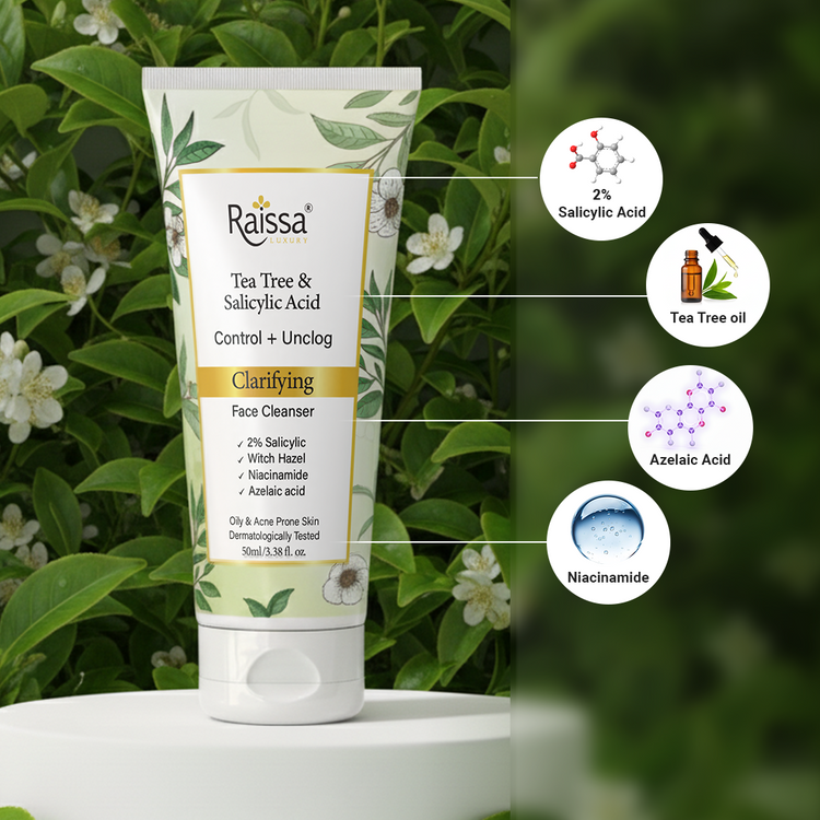Clarifying Face Cleanser for Clear Skin with Salicylic Acid & Tea Tree