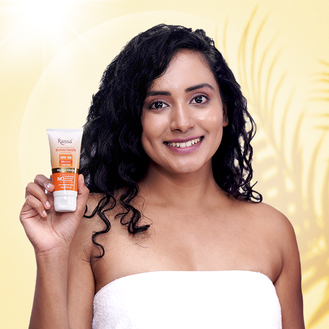 SPF 50 Sunscreen Hydra Glow - 3 in 1, No Whitecast, All-Day Hydration