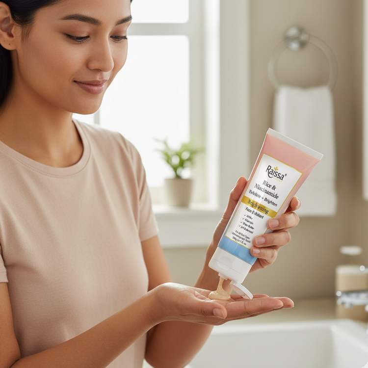 Raissa Brightening Exfoliant with Rice Starch & Niacinamide for Radiant Skin