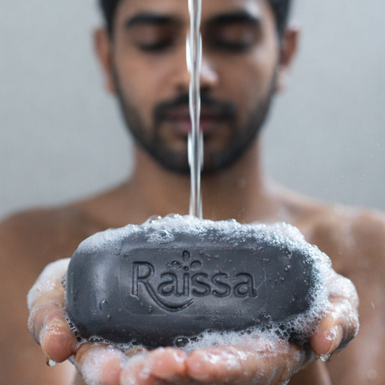Raissa Mens Exfoliating Charcoal Soap 125g