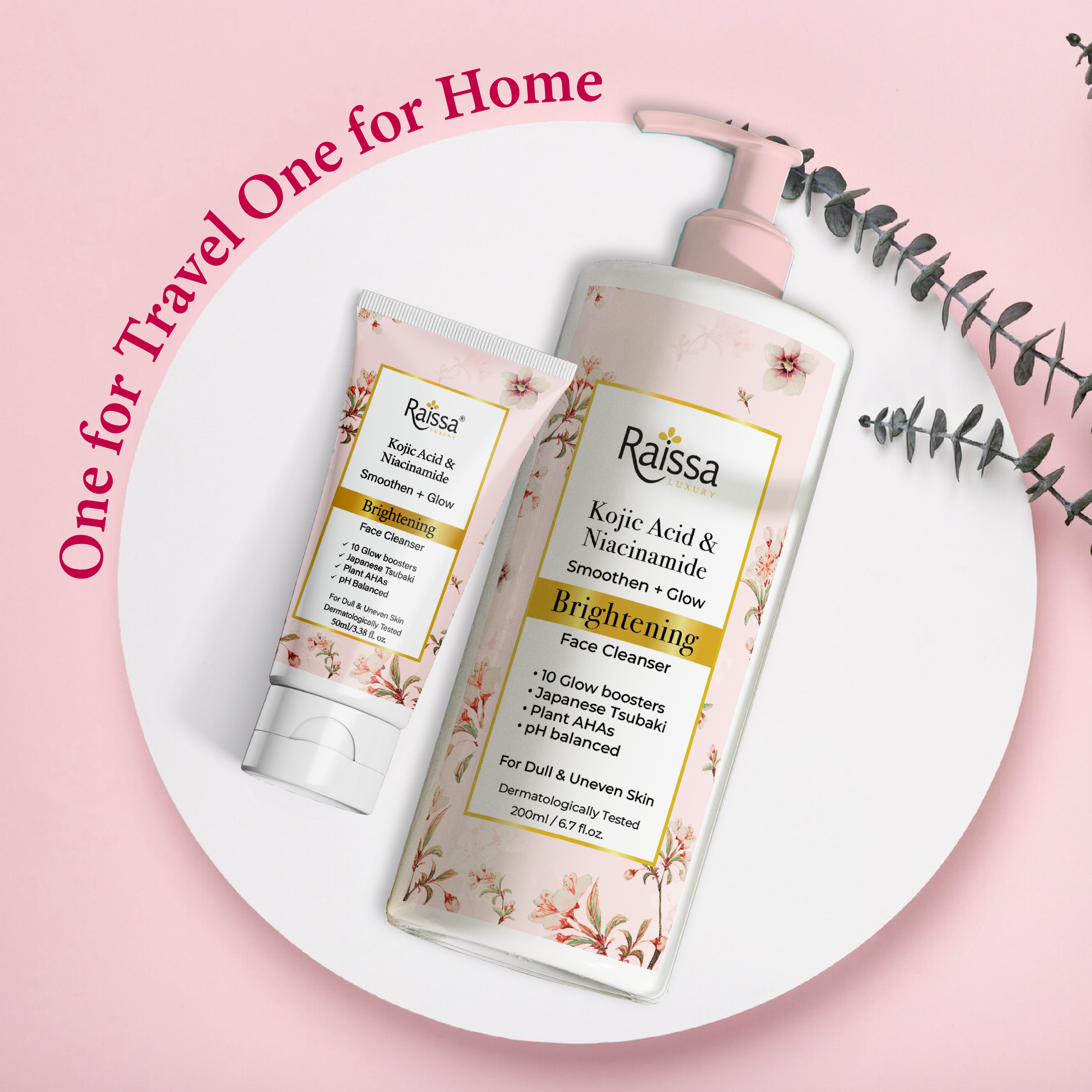 Japanese Tsubaki Brightening Face Cleanser with Kojic Acid & Niacinamide