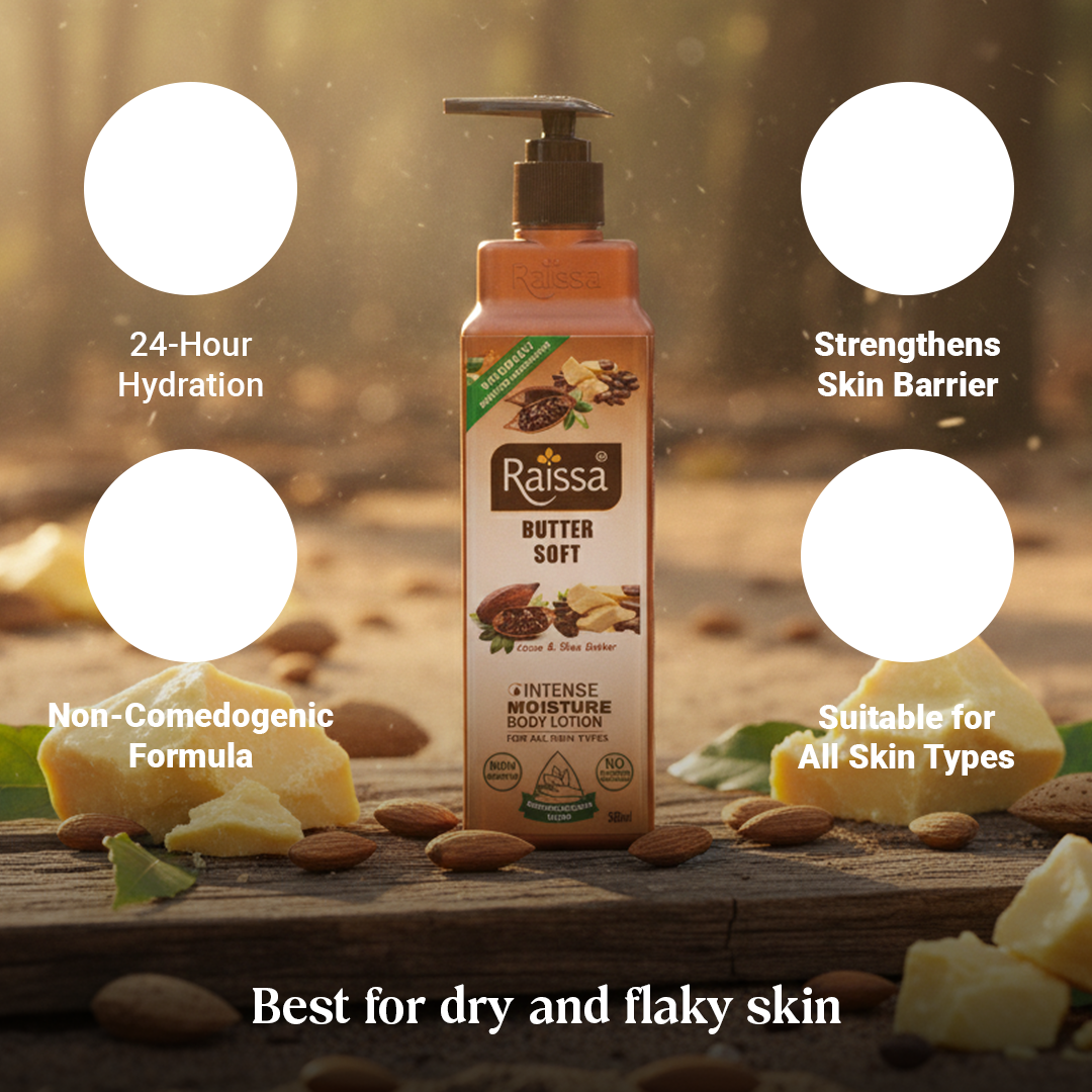 Raissa Butter Soft Body Lotion for Intense Moisture with Cocoa & Shea