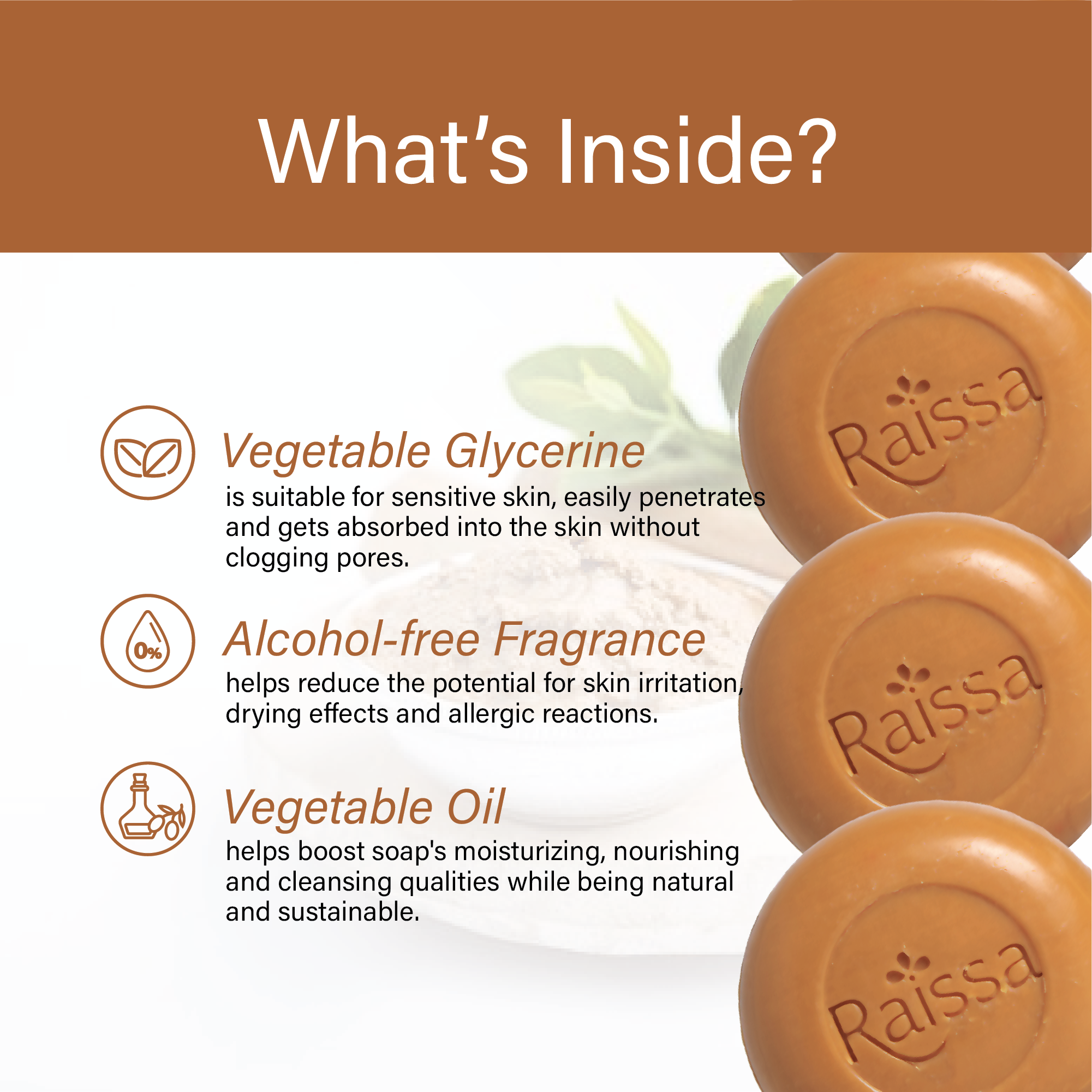 Raissa Luxury Soap - Sandal Raja, 125g