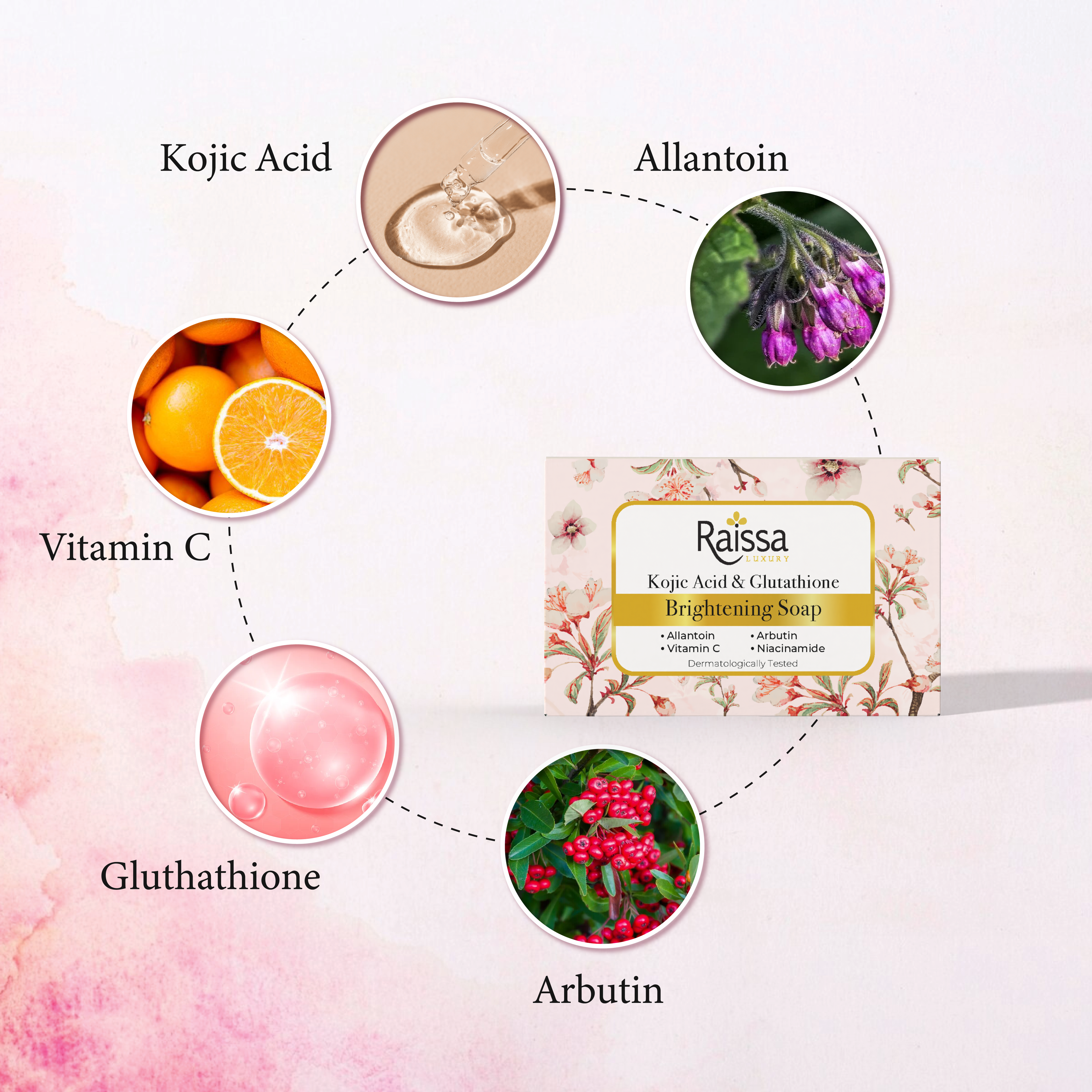 Raissa Brightening Kojic Acid & Glutathione Soap