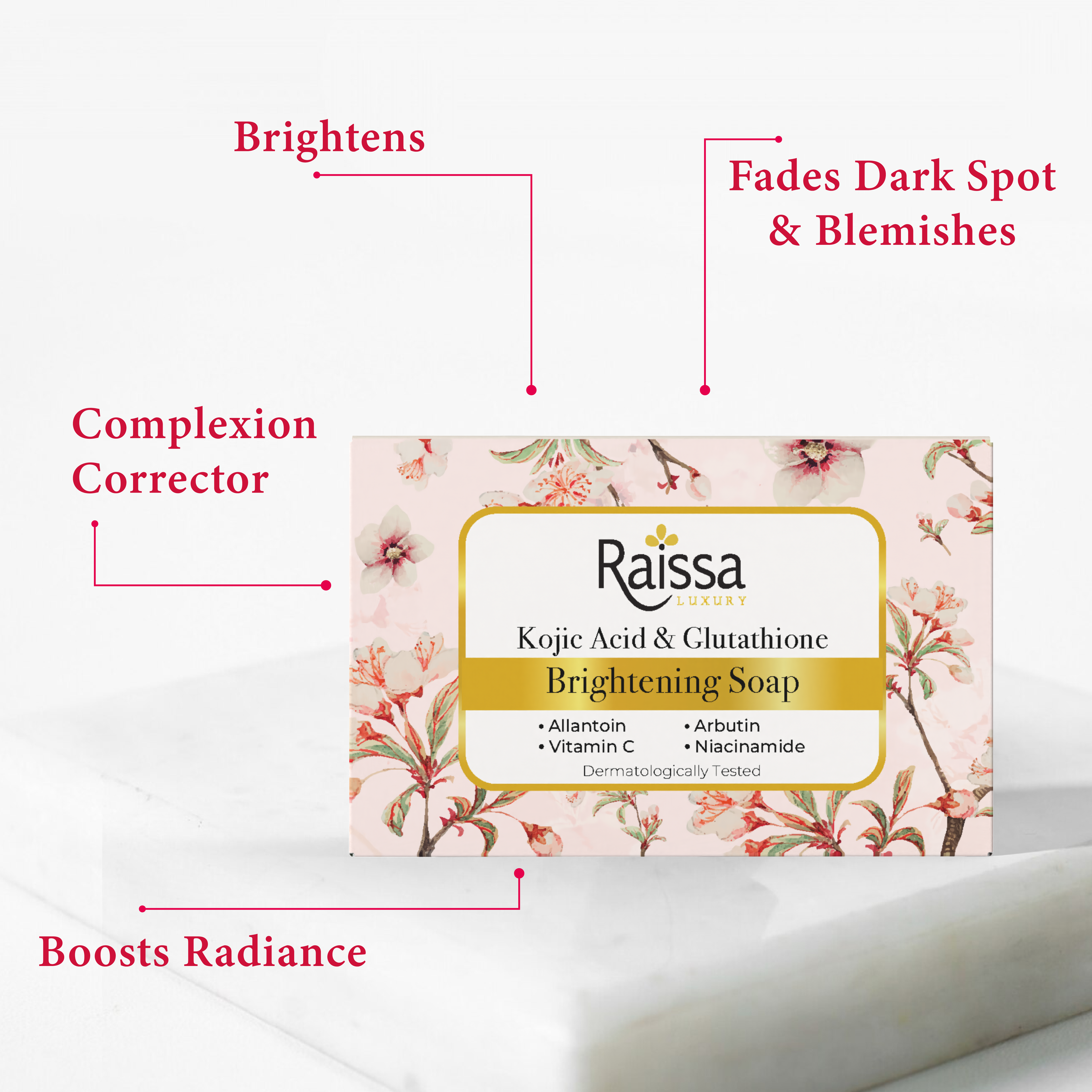 Raissa Brightening Kojic Acid & Glutathione Soap