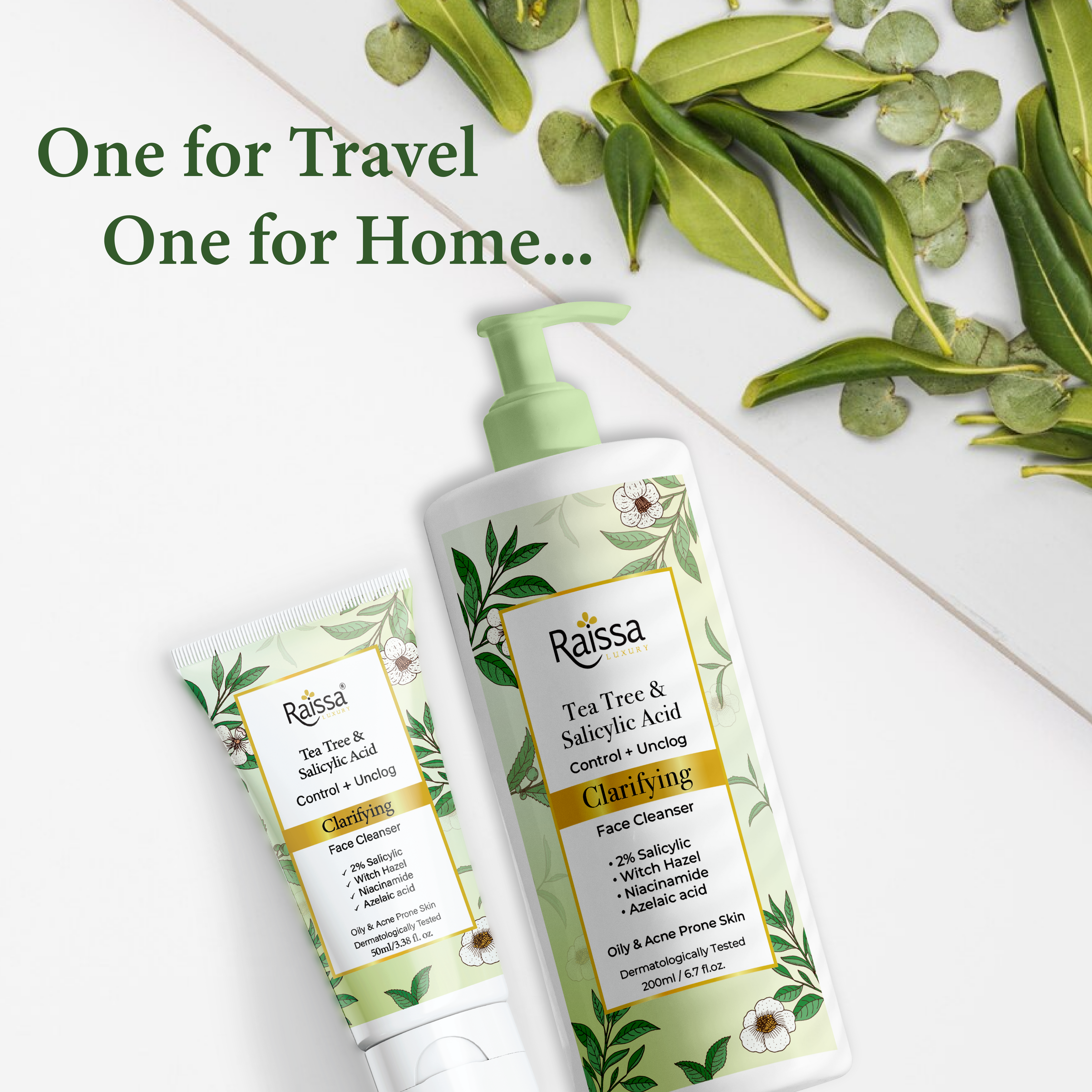 Clarifying Face Cleanser for Clear Skin with Salicylic Acid & Tea Tree