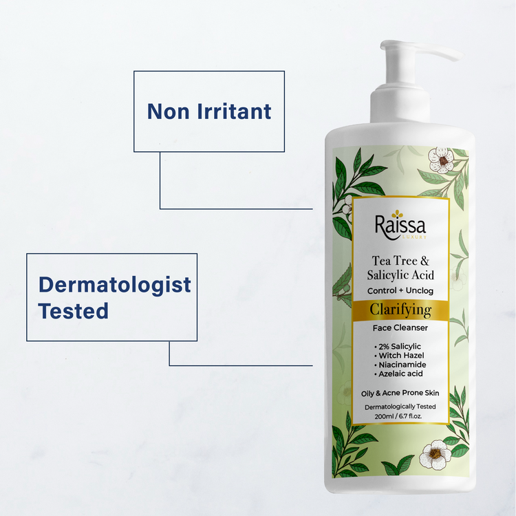 Clarifying Face Cleanser for Clear Skin with Salicylic Acid & Tea Tree