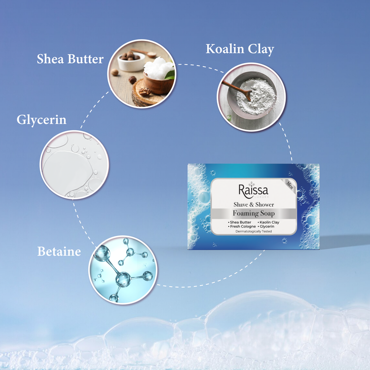 Raissa Mens Foaming Shave & Shower Soap 125g