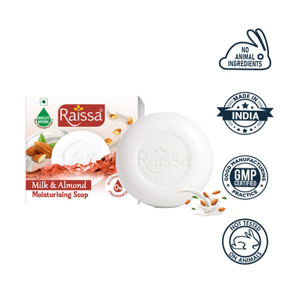 Raissa Moisturising Soap - Milk &amp; Almond, 85g