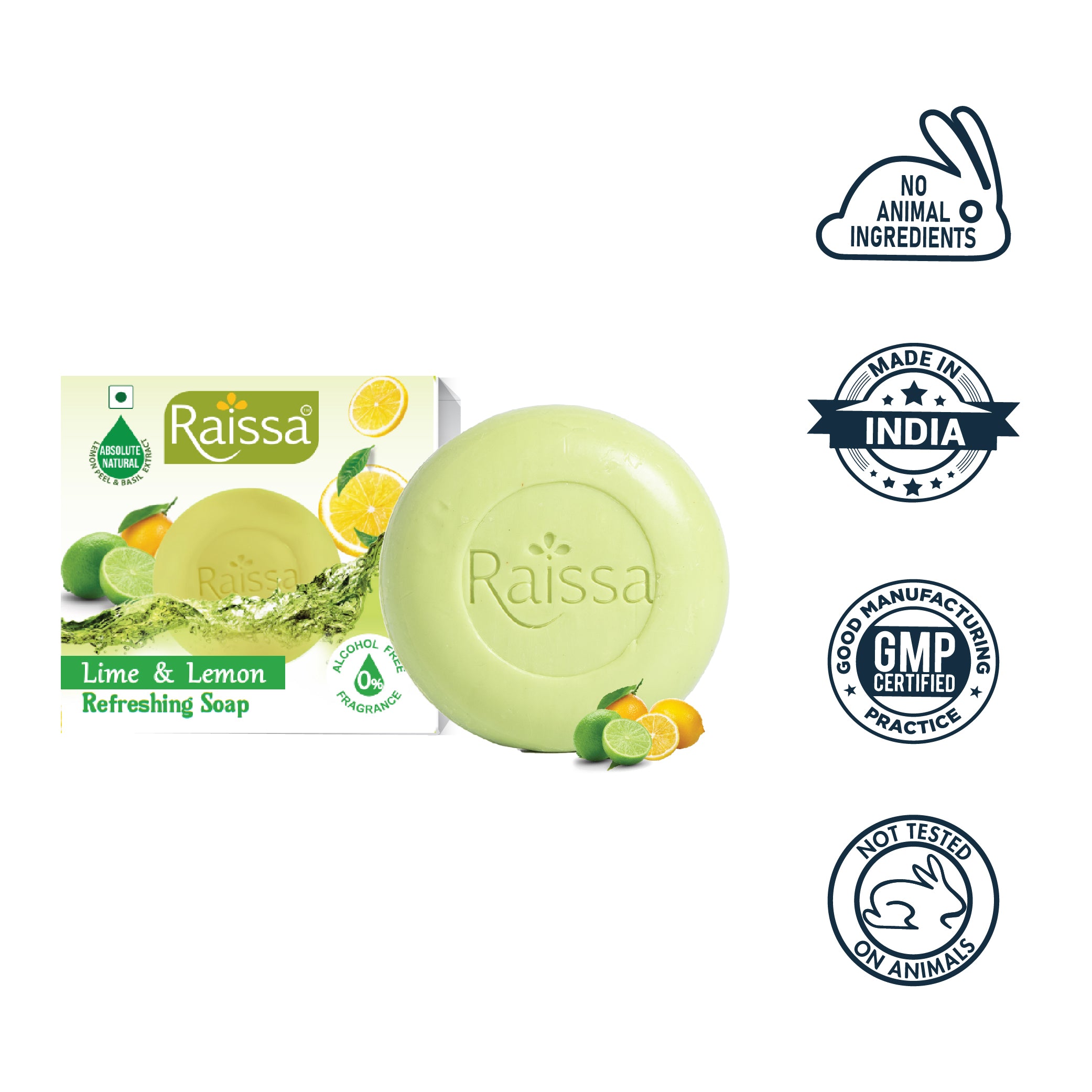 Raissa Refreshing Soap - Lime &amp; Lemon, 85g