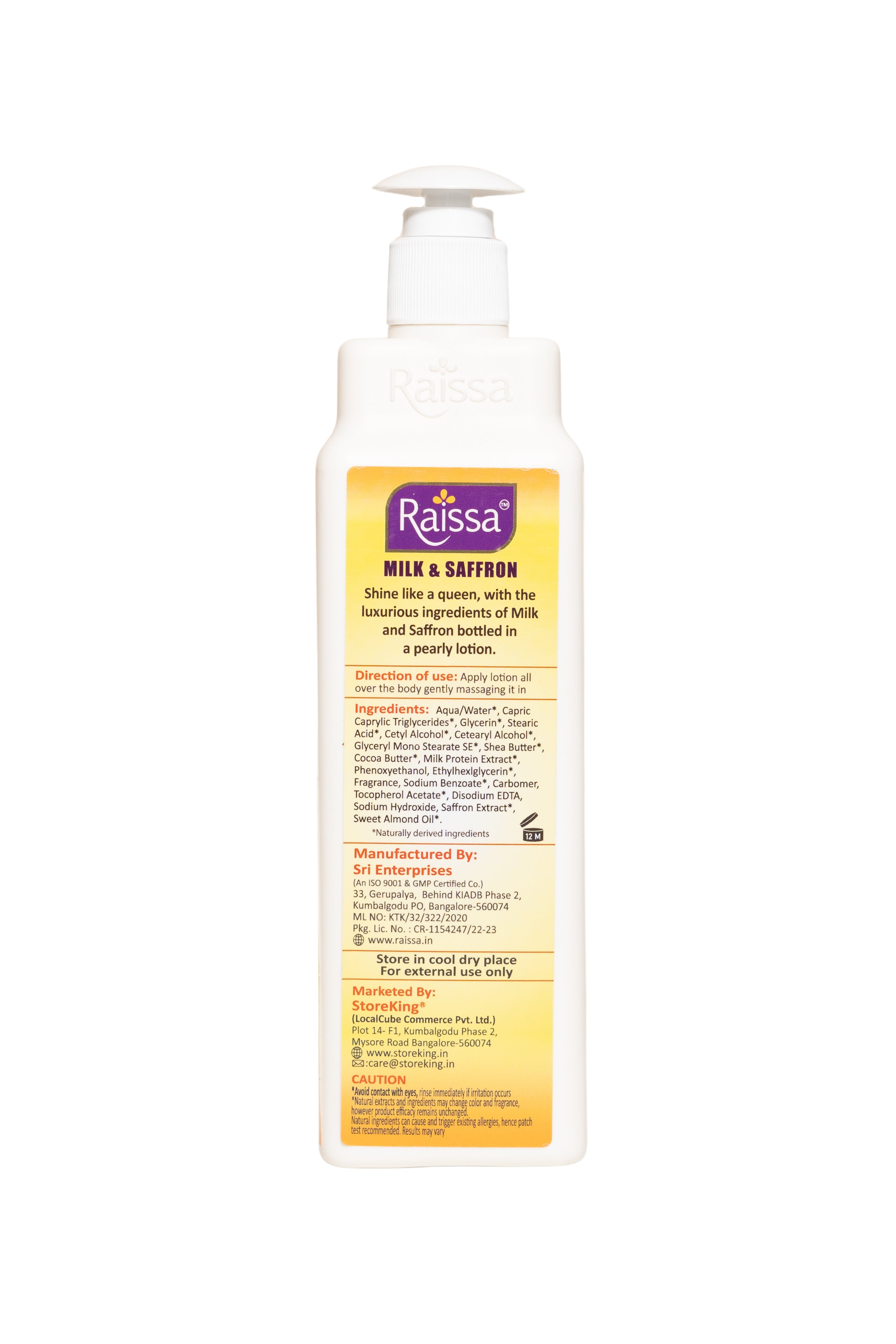 Raissa Body Lotion - Milk &amp; Saffron, 300ml