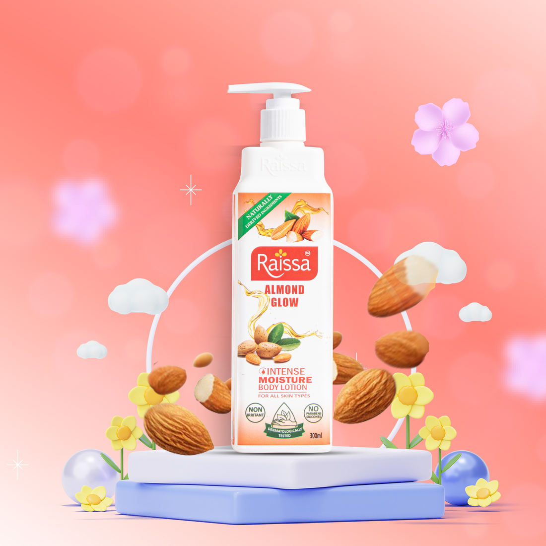 Raissa Body Lotion - Almond Glow, 300ml