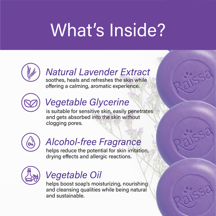 Raissa Beauty Soap - Lavender Love, 125g