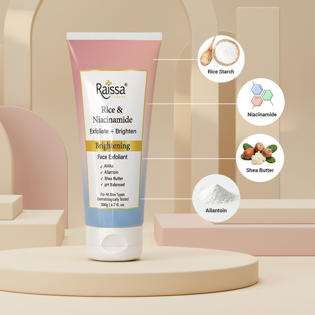 Raissa Brightening Exfoliant with Rice Starch &amp; Niacinamide for Radiant Skin