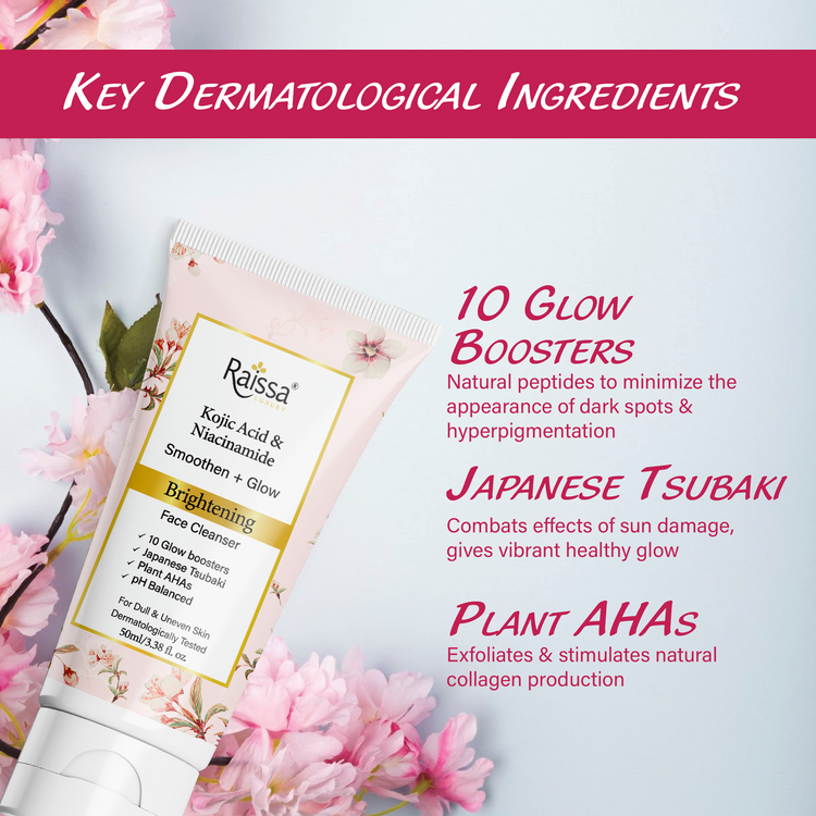 Japanese Tsubaki Brightening Face Cleanser with Kojic Acid &amp; Niacinamide