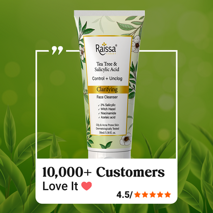 Clarifying Face Cleanser for Clear Skin with Salicylic Acid &amp; Tea Tree