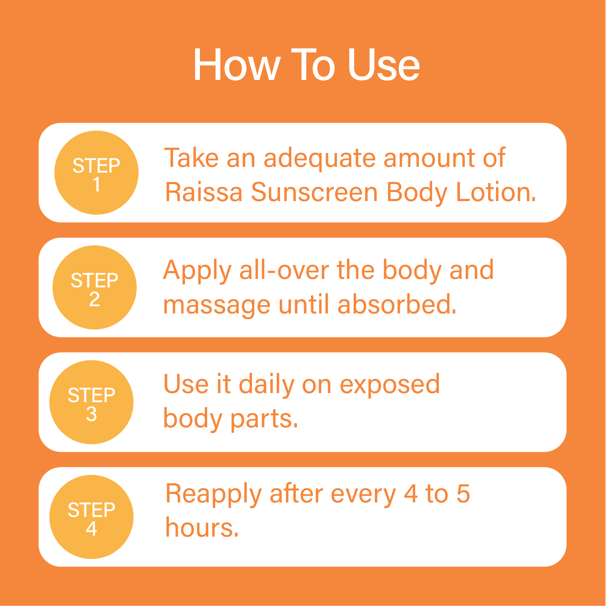 Raissa SPF 50 Sunscreen Body Lotion - No Silicones, No Oxybenzone, No Whitecast