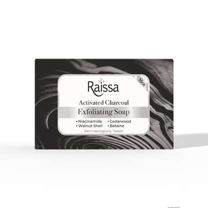 Raissa Mens Exfoliating Charcoal Soap 125g
