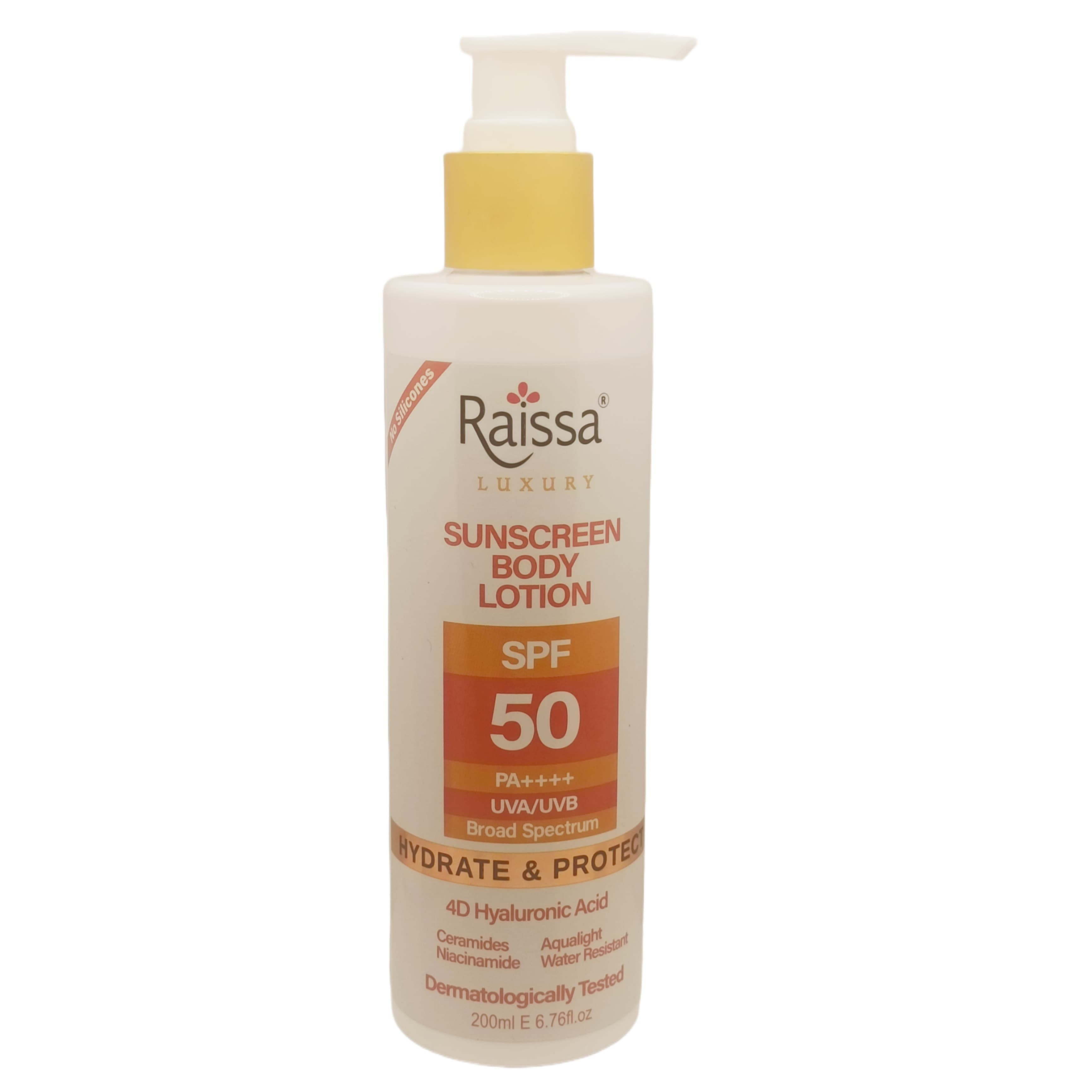 Raissa SPF 50 Body Lotion - No Silicones