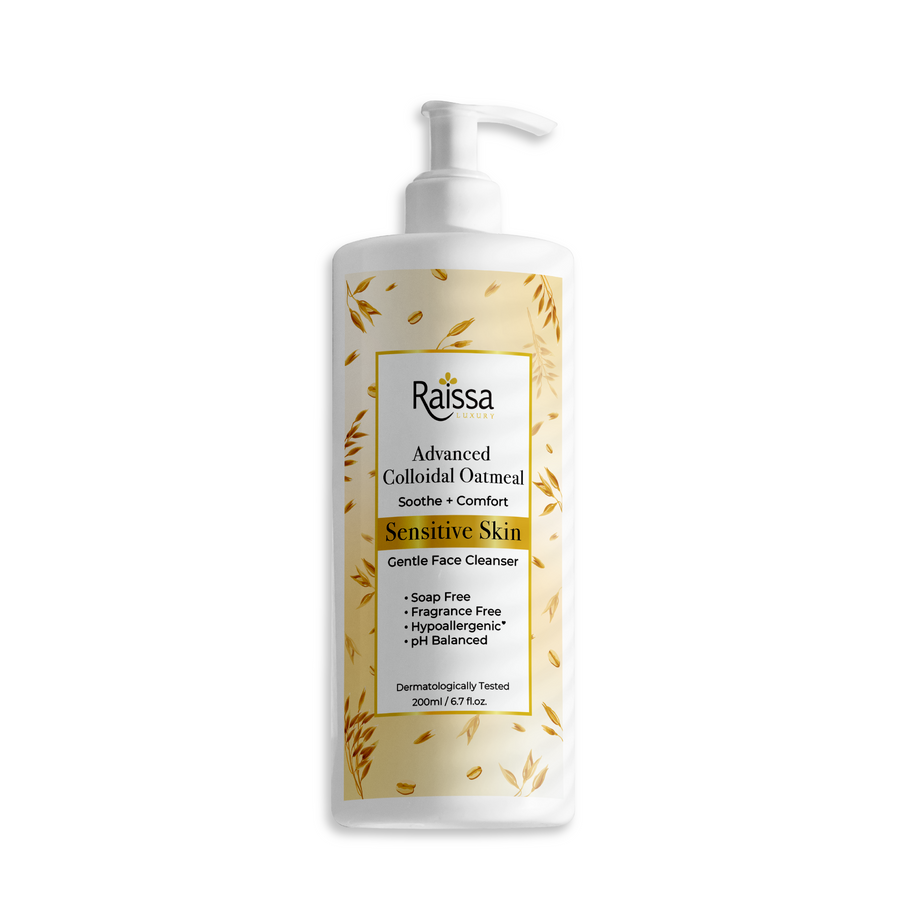 Raissa Sensitive Skin Face Cleanser for Gentle Calm with Colloidal Oatmeal & Hypoallergenic Formula