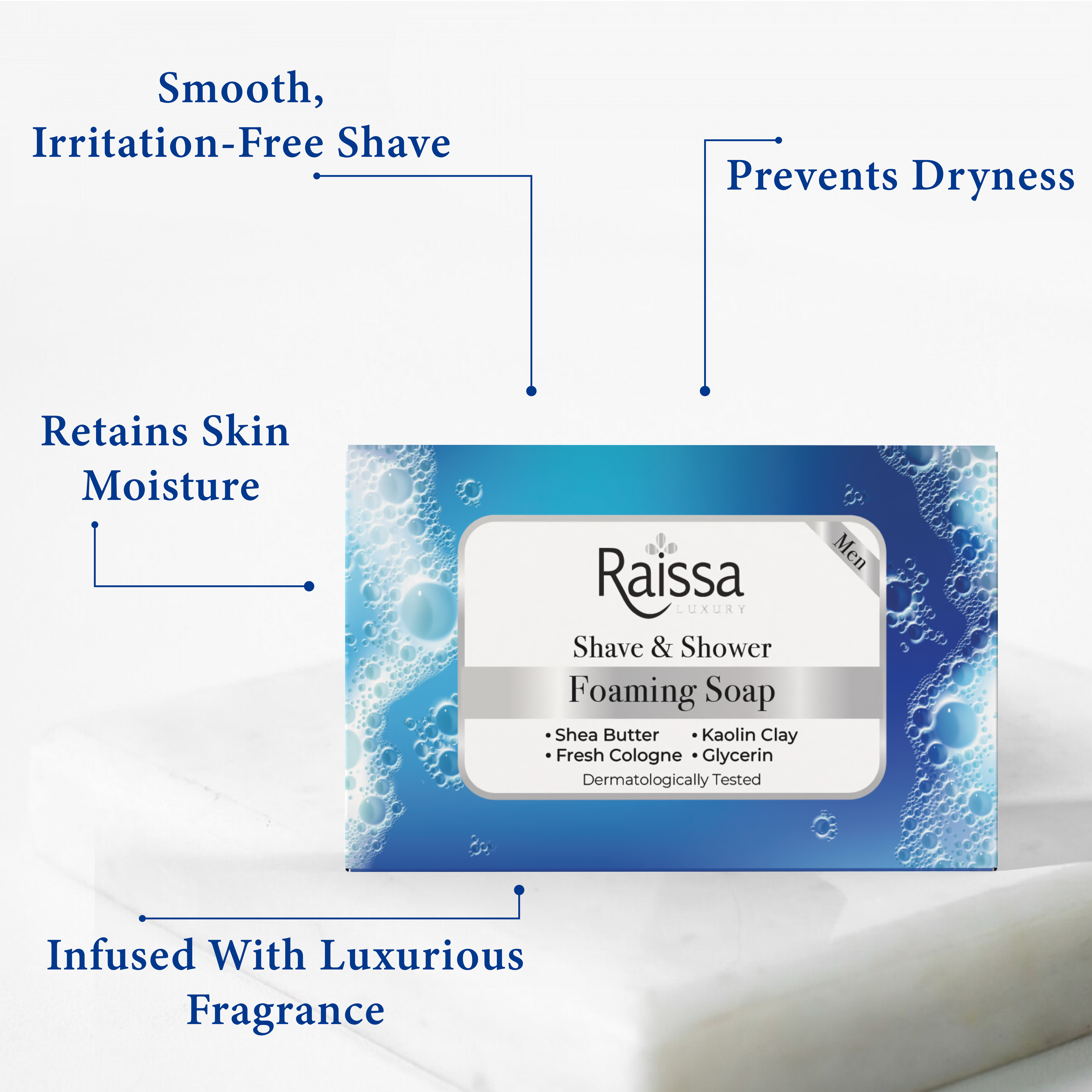 Raissa Mens Foaming Shave &amp; Shower Soap 125g