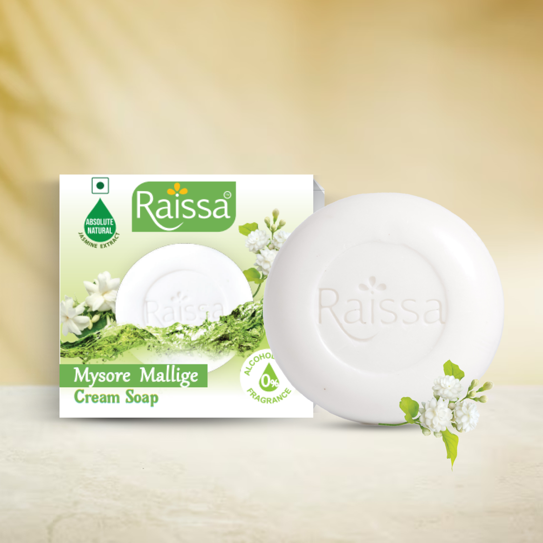 Raissa Cream Soap - Mysore Mallige, 85g