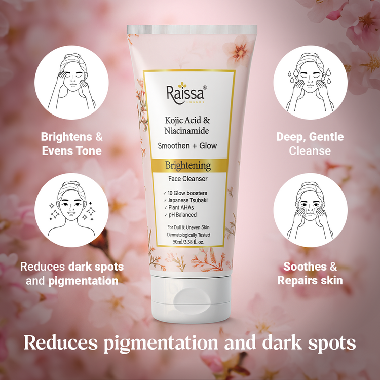 Japanese Tsubaki Brightening Face Cleanser with Kojic Acid &amp; Niacinamide